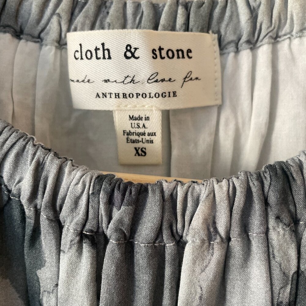 NWOT Anthropologie Cloth & Stone Watercolor Tie Waist Dress Size XS - Picture 5 of 5
